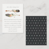 Boho Veer Bloemachtige Pijl Recept Verzoek Bruid Informatiekaartje (Voorkant / Achterkant)