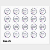 Boho Veer & Bloemen Krans Trouwgunst Ronde Sticker (Vel)