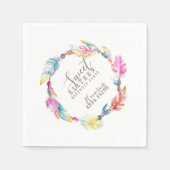 Boho veer kleurrijke kunst 16e verjaardag servette servet (Voorkant)