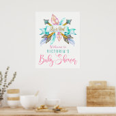 Boho Veer Pijl Baby Shower Bord Poster (Keuken)