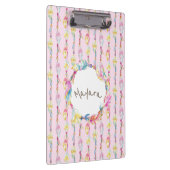 Boho veer waterverf kunstnaam roze klembord (Rechts)