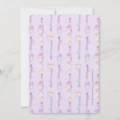 Boho veer waterverf paarse doop kaart (Achterkant)