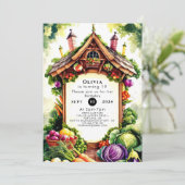 Boho Veggies Boeren Markt Verjaardag Kaart (Staand voorkant)