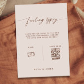 Boho Venmo Tip Uw Bartender Trouwbord Poster