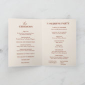 Boho Verbrand Sinaasappel Terracotta Rustiek Huwel Programma (Binnen)