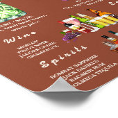 Boho Verbrand Sinaasappel Terracotta Wedding Bar M Poster (Hoek)