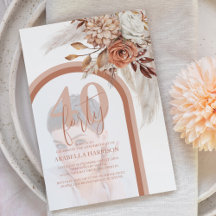 Boho Verbrande Sinaasappel Bloemen Foto 40e Verjaa