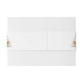 Boho verbrande Sinaasappel bloemenbruiloft Uitnodigingen Wikkel (Achterkant Voorbeeld)