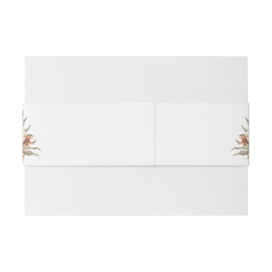 Boho verbrande Sinaasappel bloemenbruiloft Uitnodigingen Wikkel (Achterkant Voorbeeld)