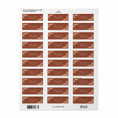 Boho verbrande Sinaasappel terracotta bloemadres Etiket (Full Sheet)