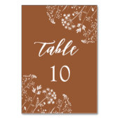 Boho Verbrande Sinaasappel Wildbloemen Terracotta  Kaart (Achterkant)