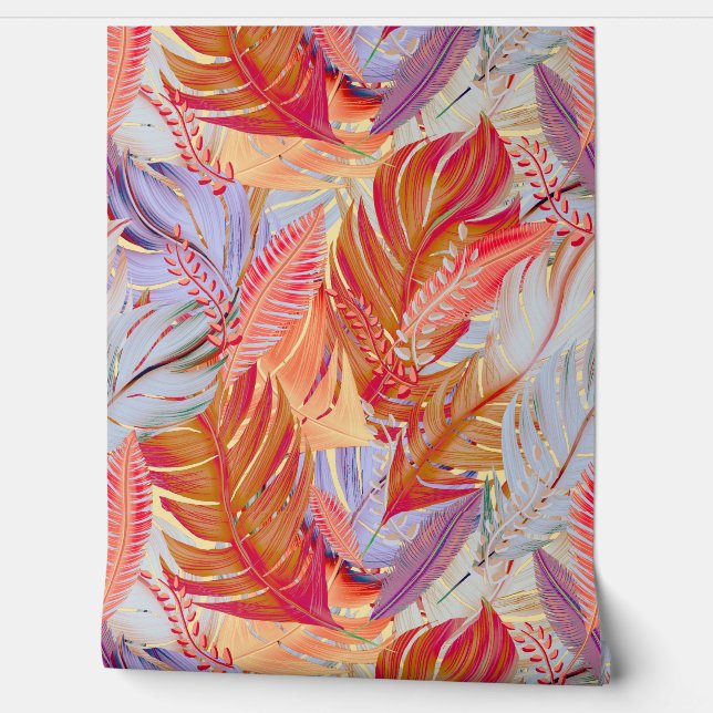 Boho veren behang (Afrollen)