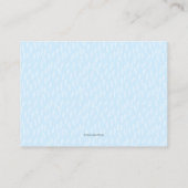 Boho veren blauw Boeken voor baby Baby shower Kaar Informatiekaartje (Achterkant)