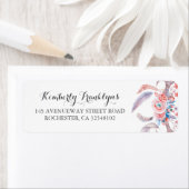 boho veren bloemenbruiloft waterverf etiket (Insitu)