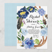 Boho veren Bridal Shower Uitnodiging (Voorkant / Achterkant)