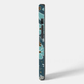 Boho veren doedelen bloemen blauwgroen turkooizen  Case-Mate iPhone case (Achterkant / Links)