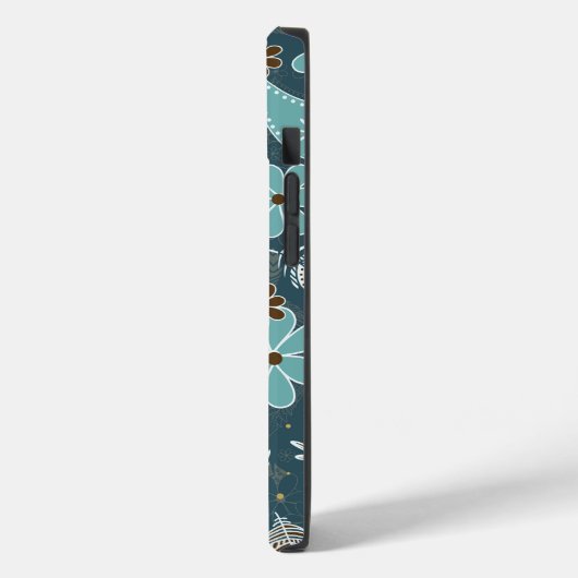 Boho veren doedelen bloemen blauwgroen turkooizen Case-Mate iPhone case (Achterkant / Links)