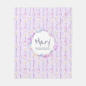 Boho veren en kralen paarse naam betekent fleece deken (Voorkant)