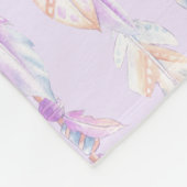 Boho veren en kralen paarse naam betekent fleece deken (Hoek)