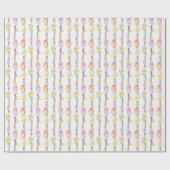 Boho veren en kralen waterverf kunst wrap cadeaupapier (Vlak)