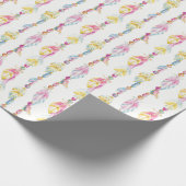 Boho veren en kralen waterverf kunst wrap cadeaupapier (Hoek)