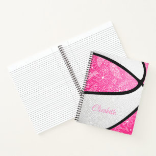 boho veren feathers krabbelbloem basketbal roze notitieboek