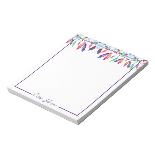 Boho veren gepersonaliseerd notitieblok (Linkerzijde)