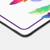 Boho veren gepersonaliseerd notitieblok bureaumat (Hoek)