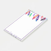 Boho veren gepersonaliseerde post-it notities post-it® notes (Schuin)