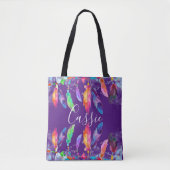 Boho veren gepersonaliseerde Tote Bag (Voorkant)