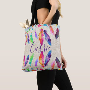 Boho veren gepersonaliseerde Tote Bag