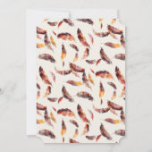 Boho Veren Herfst Foliage Thanksgiving Diner Kaart (Achterkant)