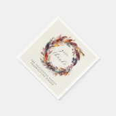 Boho Veren Herfst Foliage Thanksgiving Diner Servet (Hoek)