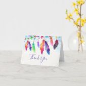 Boho veren kaart (Gele Bloem)