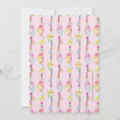 Boho veren kralen waterverf roze doop kaart (Achterkant)