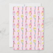 Boho veren kralen waterverf roze trouwuitnodiginge kaart (Achterkant)