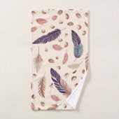 Boho, veren, Modern, Chic, Nuetral, Tan Bad Handdoek (Handdoek)