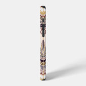 Boho-veren: Naadloos Tribalpatroon iPhone Hoesje (Linkerkant)