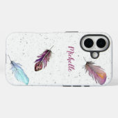 Boho-veren op bespikte achtergrond Aangepast Case-Mate iPhone Case (Achterkant (horizontaal))