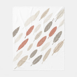 Boho-veren roest taupe diagonaal patroon fleece deken