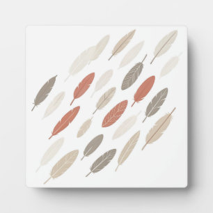 Boho-veren Roest Taupe Diagonaal Patroon Fotoplaat