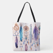 Boho Veren Tas met Draagband (Achterkant)