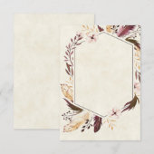 Boho veren trouwbudget leeg kaart (Voorkant / Achterkant)