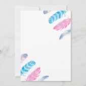 Boho Veren Waterverf Bruiloft RSVP Kaarten (Achterkant)
