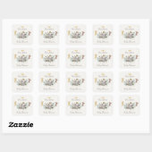 Boho Verhaaltje Draak Baby Shower Favor Vierkante Sticker (Vel)