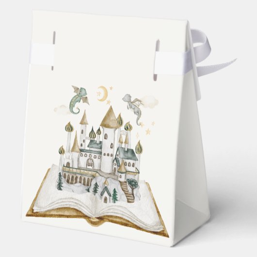 Boho verhalenboek Dragon Baby shower Bedankdoosjes (Achterkant)