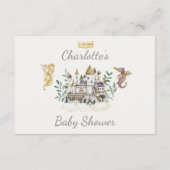 Boho verhalenboek Dragon Baby shower boeken voor B Informatiekaartje (Achterkant)