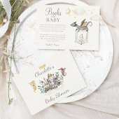 Boho verhalenboek Dragon Baby shower boeken voor B Informatiekaartje