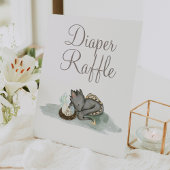 Boho verhalenboek Dragon Baby shower Luier Raffle Reclamebord Met Voetstuk
