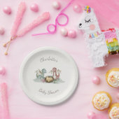 Boho verhalenboek Dragon Baby shower Papieren Bordje (Feest)
